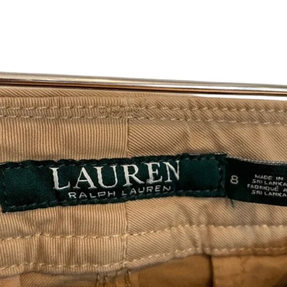 Lauren Ralph Lauren cargo pants tan women’s size 8 - Picture 9 of 10